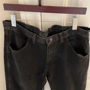 Rustler Women’s 90’s Vintage Baggy Black Wash Denim Jeans 36x30 Burgundy Tag